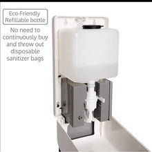 Load image into Gallery viewer, Touchless Hand Sanitizer Dispenser Automatic Portable Hand sanitizing Station with Steel Floor Stand, ZenLyfe, Drip Catcher Infrared Sensor Refillable 1200ml Bottle - White
