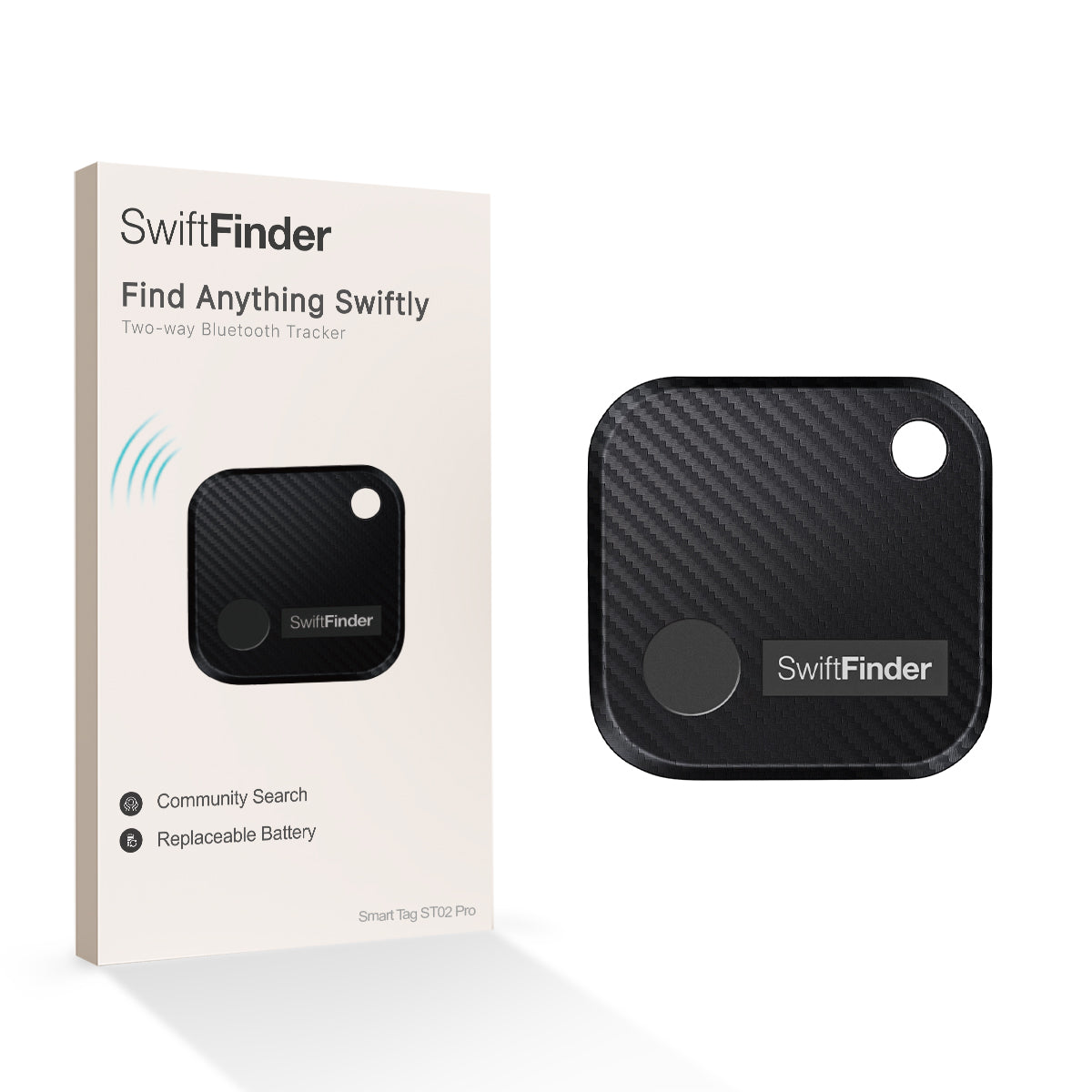 Key Finder, Zen Lyfe/SwiftFinder Classic Item Finder Locator Bluetooth Tracker Device for Car Key/Wallets/Remotes/Luggage/Gadgets/Bike/Pets, APP Control with 1 Year Replaceable Battery