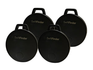4 Pack Key Finders, SwiftFinder Bluetooth Smart Key Tracker Locator Tracking Devices with APP for Car Key Luggage Wallet iPhone Galaxy Phone